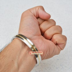 12mm Stainless Steel Flat Wide Brass Ring Punjabi Kada