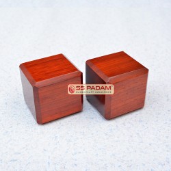 Red Sandal Padauk Wood Paperweight One Pair