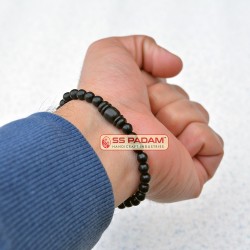 Black Ebony Wood Karungali Kattai 6MM Wrist Bracelet for Men/Women