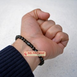 6MM Karungali Kattai Black Ebony Wood Wrist Bracelet for Men/Women