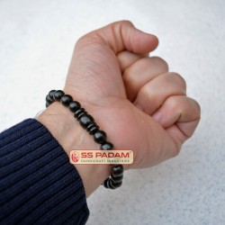 8MM Karungali Kattai Black Ebony Wood Wrist Bracelet for Men